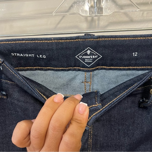 St. John's Bay Blue Straight leg Jeans - Picture 6 of 8
